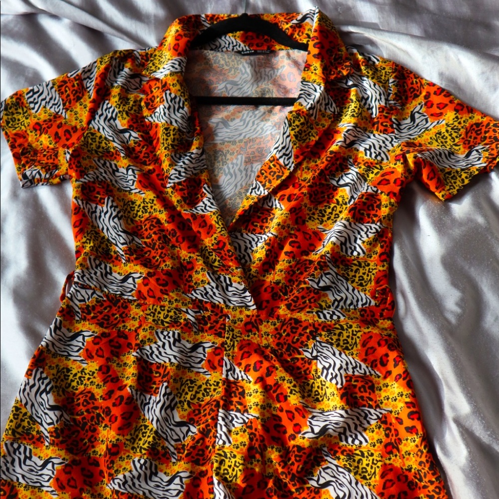 Multi Animal Print Romper